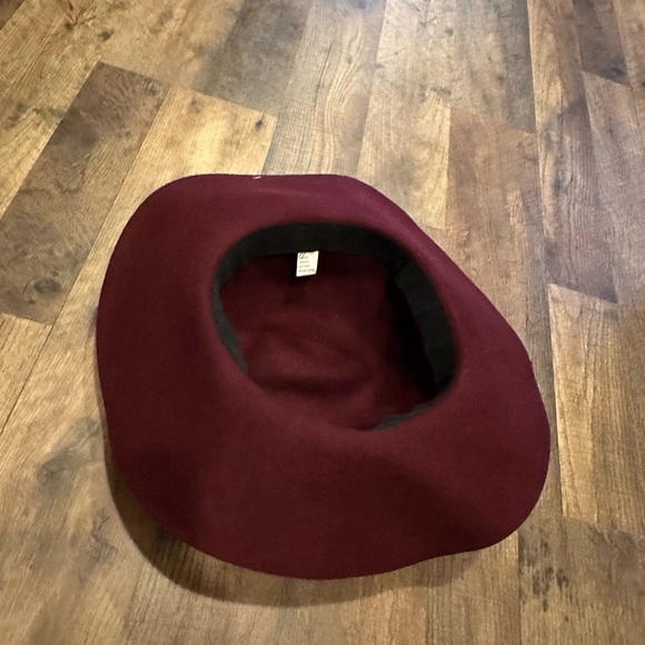 Loft Floppy Burgundy 100% Wool Hat - Picture 4 of 5